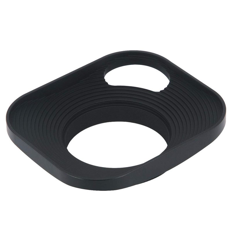 Haoge LH-B39P 39mm Square Metal Screw-in Lens Hood Hollow Out Designed with Cap for Leica Rangefinder Camera with 39mm E39 Filter Thread Lens Black - Image 1